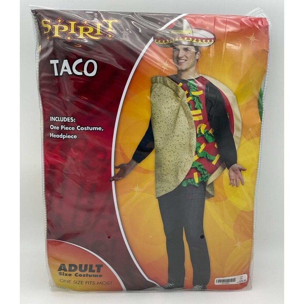 Adult Spirit Halloween Polyester Foam Taco Costume One Size NO SOMBRERO